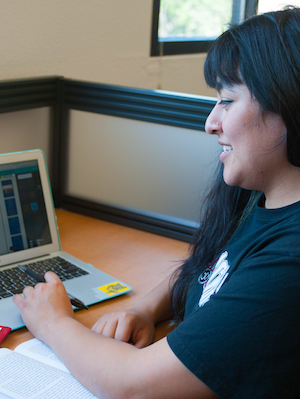 girl with laptop