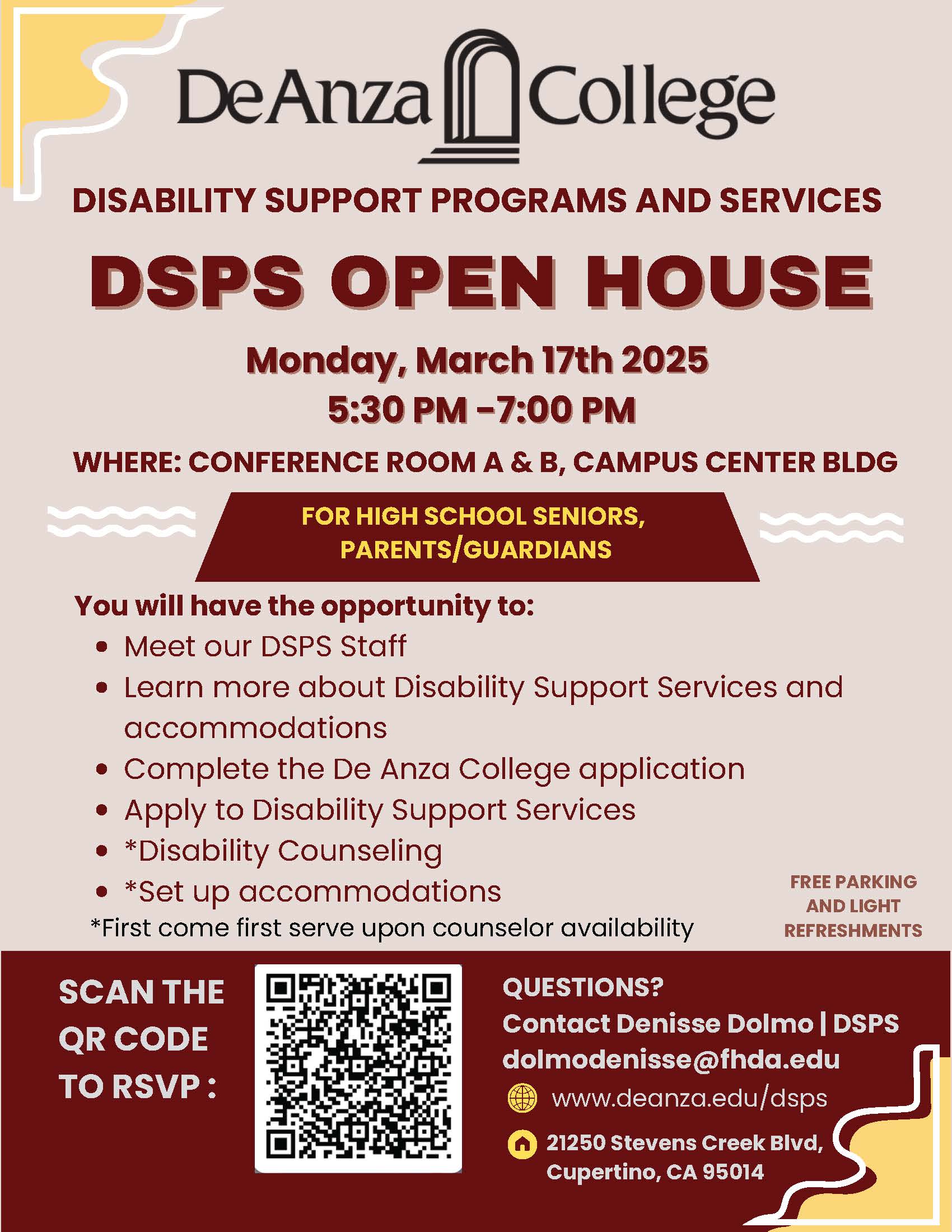 DSS Open House 2025 Flyer 