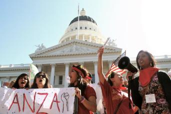 students at state capitol